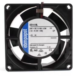 Ebmpapst 8314HL Axial Fan DC 24V 0.18A 4.3W 80*80*32mm 39.4CFM 2wire Cooling Fan