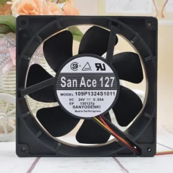 SANYO 109P1324S1011 24V DC 0.55A 127x127x38mm 3鈥慦ire Industrial Cooling Fan 鈥?San Ace