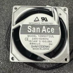 Sanyo Denki 109S072UL Axial Fan SanAce 230V 0.11/0.09A 120*120*38MM Cooling Fan