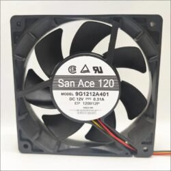 SANYO 9G1212A401 DC 12V 0.40A 120x120x25mm 3鈥慦ire Axial Cooling Fan (San鈥疉ce)