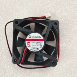 SUNON KDE1206PHV2 DC 12V 1.0W 60mm x 60mm x 15mm 2鈥慦ire Axial Case Cooling Fan